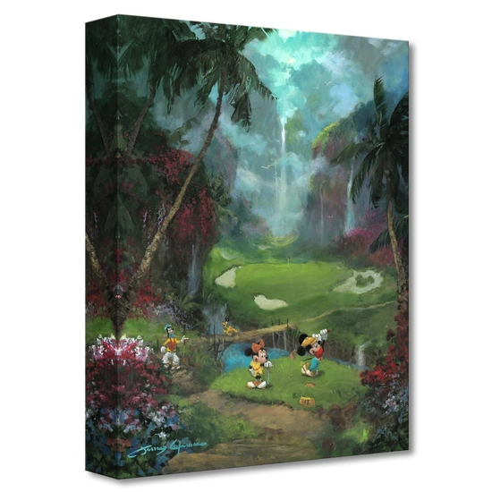 17th Tee in Paradise by James Coleman Disney Fine Art Release Hand-Embellished Giclee on Canvas