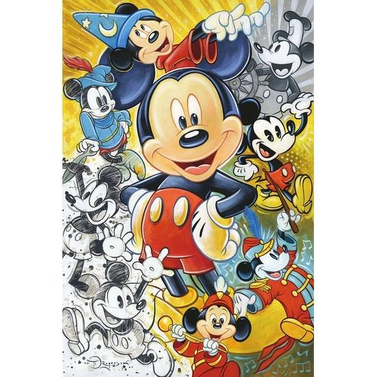 90 Years of Mickey Mouse Premiere Edition by Tim Rogerson Disney Fine Art Release Hand-Embellished Giclee on Canvas