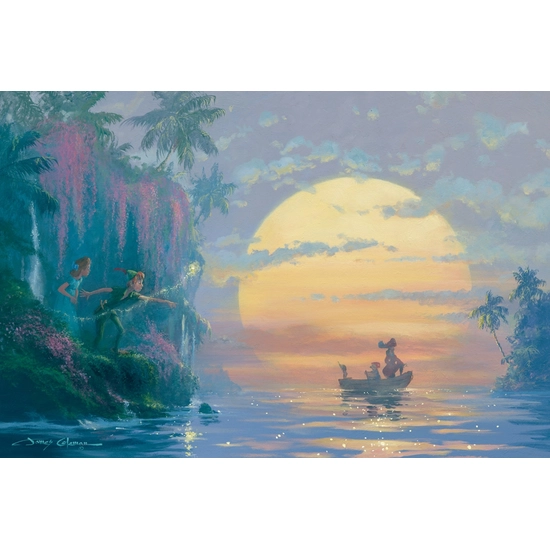 Hook Discovered Peter Pan by James Coleman Disney Fine Art Release Giclee On Canvas