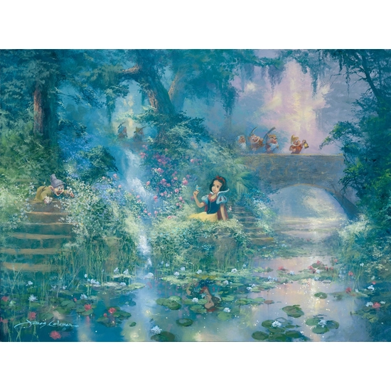 Picking Flowers Snow White And The Seven Dwarfs by James Coleman Disney Fine Art Release Giclee On Canvas