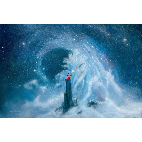 Mickey's Dream Mickey Mouse - From Fantasia by Peter Ellenshaw Disney Fine Art Release Giclee On Canvas