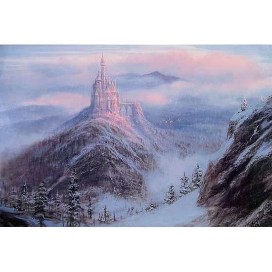 Mystical Kingdom Of The Beast - From Disney Beauty and The Beast by Peter Ellenshaw Disney Fine Art Release Giclee On Canvas