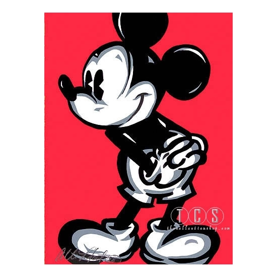 Mickey Flirt (hand Embellished) Artist Proof - From Mickey Mouse by Allison Lefcort Disney Fine Art Release Serigraph on-Canvas