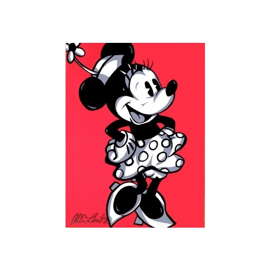 Minnie Flirt by Allison Lefcort Disney Fine Art Release Hand-Embellished Giclee on Canvas