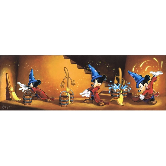 Animated Mickey Mouse by Tim Rogerson Disney Fine Art Release Hand-Embellished Giclee on Canvas