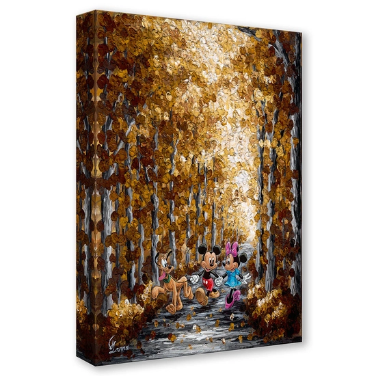 Autumn Path by Jennifer Lana Disney Fine Art Release Gallery Wrapped Giclee On Canvas