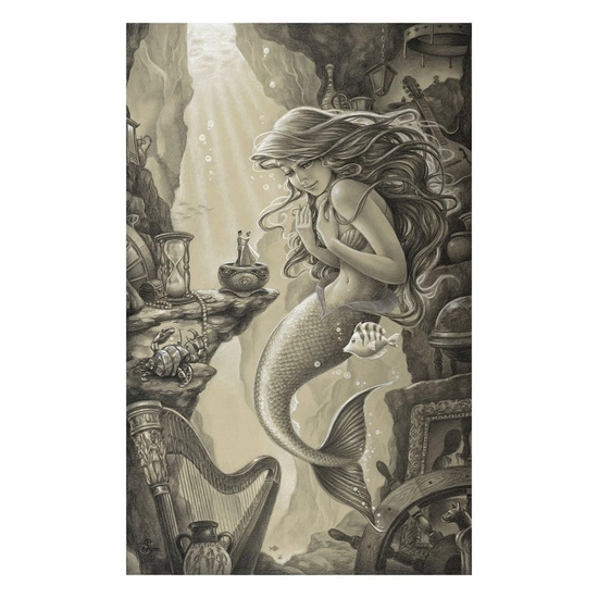 Ariel's Treasured Things by Edson Campos Disney Fine Art Release Giclee On Paper