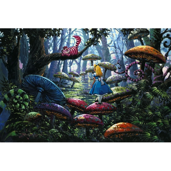 A Smile You Can Trust Premiere Edition From Alice in Wonderland by Rodel Gonzalez Disney Fine Art Release Hand-Embellished Giclee on Canvas