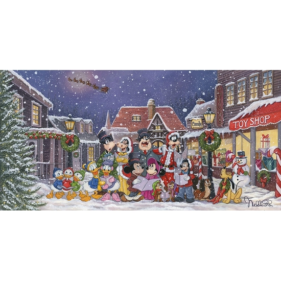 A Snowy Christmas Carol Gallery Wrapped by Michelle St Laurent Disney Fine Art Release Hand-Embellished Giclee on Canvas