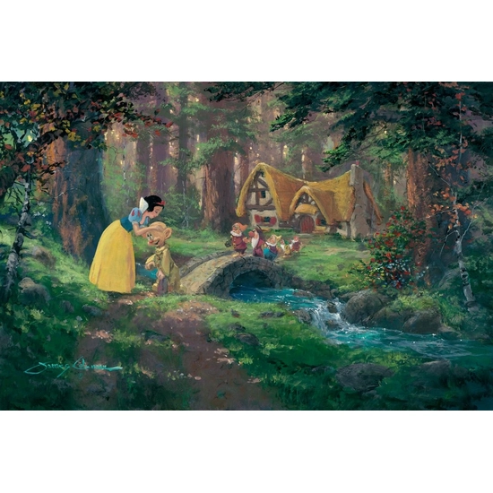 A Sweet Goodbye (deluxe) Snow White & The Seven Dwarfs by James Coleman Disney Fine Art Release Giclee On Canvas