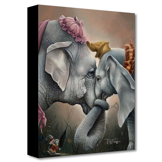 Together at Last From Dumbo by Jared Franco Disney Fine Art Release Gallery Wrapped Giclee On Canvas