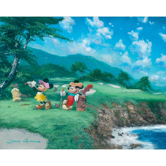 Day At The Beach Mickey And Minnie Mouse by James Coleman Disney Fine Art Release Giclee On Canvas