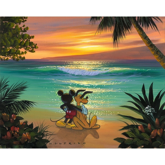 Best Friends Gallery Wrapped by Walfrido Garcia Disney Fine Art Release Hand-Embellished Giclee on Canvas