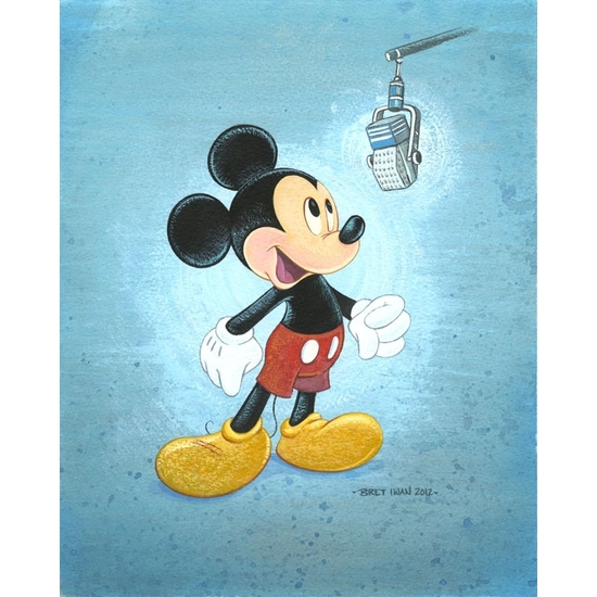 Talks Like a Mouse by Bret Iwan Disney Fine Art Release Giclee On Canvas