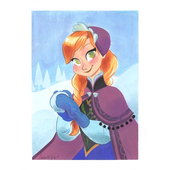 Build a Snowman by Victoria Ying Disney Fine Art Release Giclee On Paper