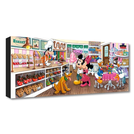 Trip to the Candy Store From Mickey and Friends by Michelle St Laurent Disney Fine Art Release Gallery Wrapped Giclee On Canvas