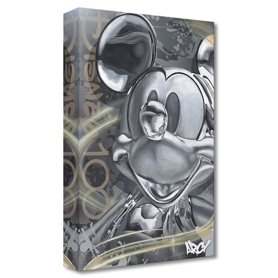 Celebrating 100 Years From Disney Mickey Mouse by Arcy Disney Fine Art Release Gallery Wrapped Giclee On Canvas