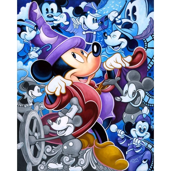 Celebrate the Mouse - From Disney Fantasia by Tim Rogerson Disney Fine Art Release Hand-Embellished Giclee on Canvas