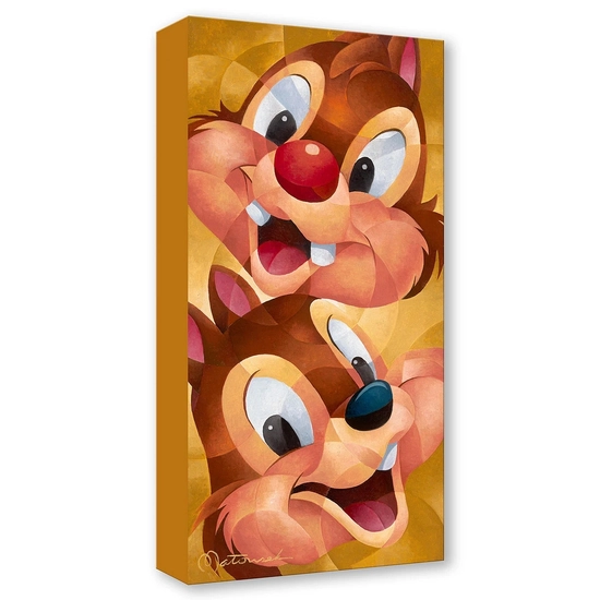 Chip and Dale by Tom Matousek Disney Fine Art Release Gallery Wrapped Giclee On Canvas