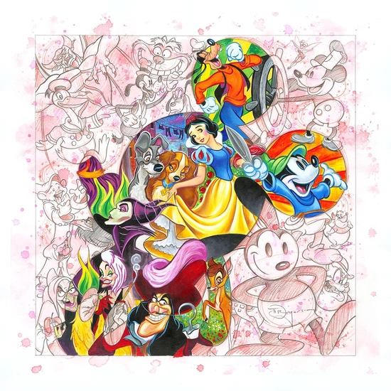 Colorful Characters by Tim Rogerson Disney Fine Art Release Giclee On Canvas