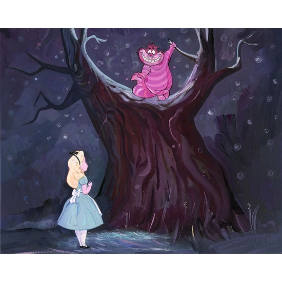 Choosing Her Path - From Disney Alice in Wonderland by Jim Salvati Disney Fine Art Release Hand-Embellished Giclee on Canvas