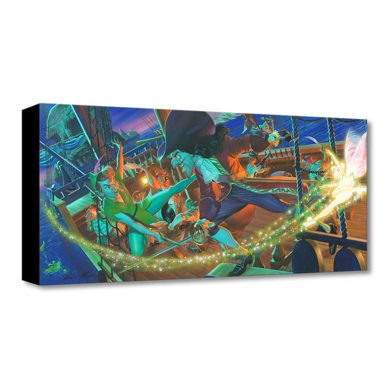 Clash for Neverland by Alex Ross Disney Disney Fine Art Release Gallery Wrapped Giclee On Canvas