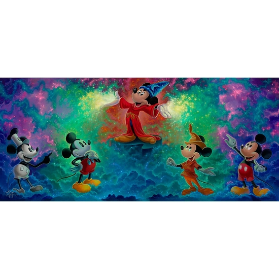 Mickey's Colorful History From Mickey Mouse by Jared Franco Disney Fine Art Release Giclee On Canvas