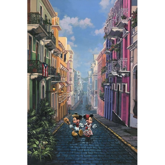 Colorful Vacation by Rodel Gonzalez Disney Fine Art Release Hand-Embellished Giclee on Canvas