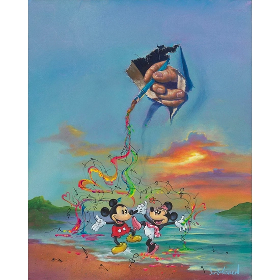 The Creative Brush by Jim Warren Disney Fine Art Release Hand-Embellished Giclee on Canvas