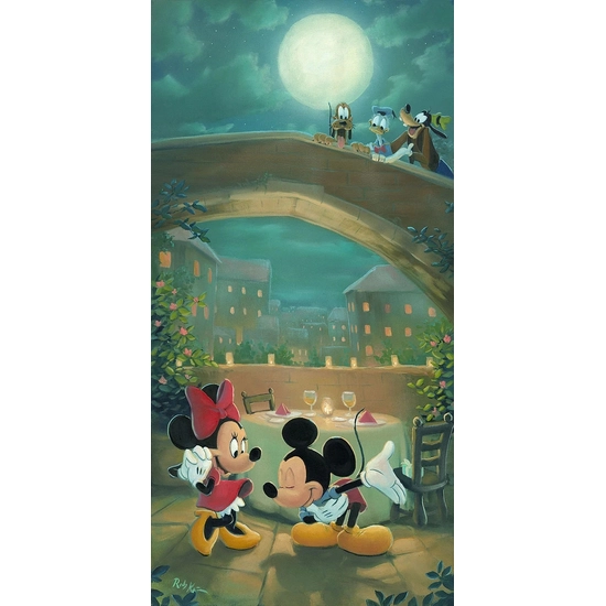 Cuisine For Two by Rob Kaz  Disney Fine Art Release Hand-Embellished Giclee on Canvas