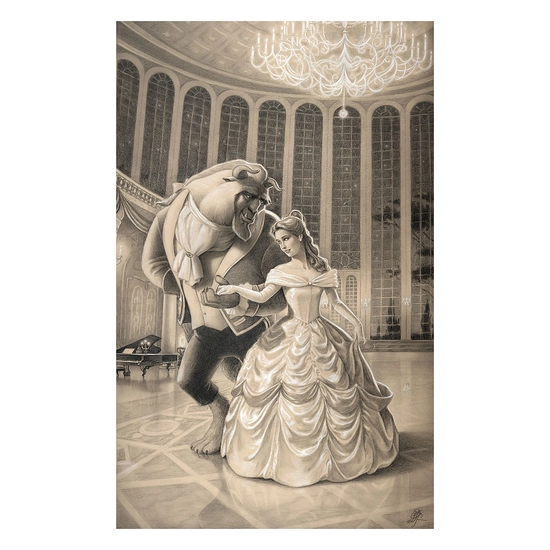 A Dance with Beauty From Beauty and the Beast by Edson Campos Disney Fine Art Release Giclee On Paper