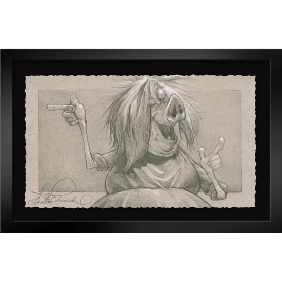 I'm Afraid I'll Have to Destroy You Framed From The The Sword in the Stone by Heather Edwards Disney Fine Art Release Graphite Hand Deckled Giclee on Paper