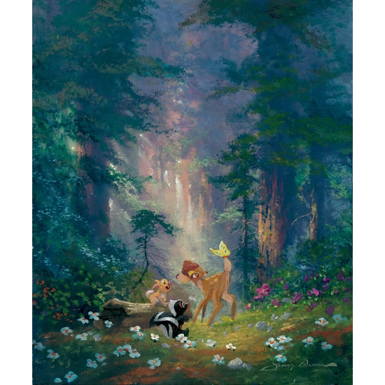 A New Discovery Bambi by James Coleman Disney Fine Art Release Giclee On Canvas