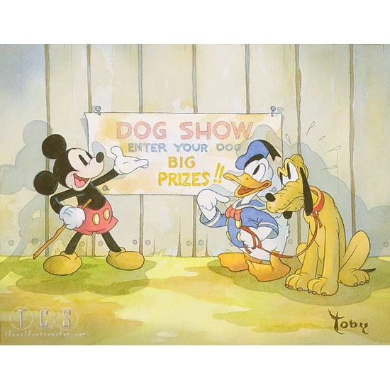 Dog Show by Toby Bluth Disney Fine Art Release Giclee On Paper