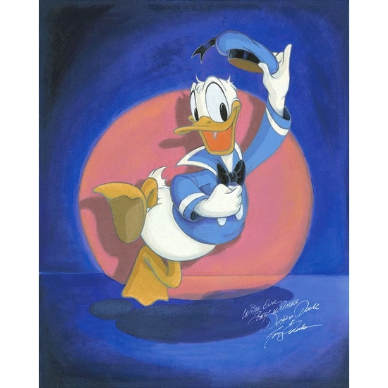 Donald in the Spotlght by Tony Anselmo Disney Fine Art Release Giclee On Canvas