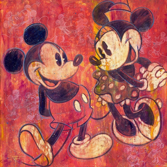 Drawn Together by Stephen Fishwick Disney Fine Art Release Hand-Embellished Giclee on Canvas