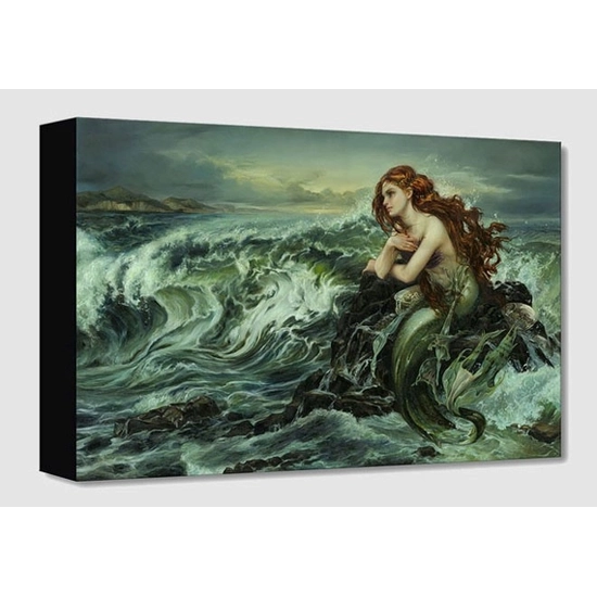 Drawn to the Shore From The Little Mermaid by Heather Edwards Disney Fine Art Release Gallery Wrapped Giclee On Canvas