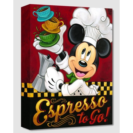 Espresso to Go! by Tim Rogerson Disney Fine Art Release Gallery Wrapped Giclee On Canvas