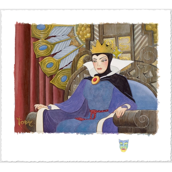 Face Of Evil Snow White Evil Queen by Toby Bluth Disney Fine Art Release Giclee On Paper