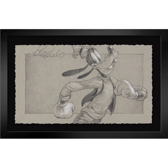 Things Not That Strange Are False Framed From Goofy by Heather Edwards Disney Fine Art Release Graphite Hand Deckled Giclee on Paper