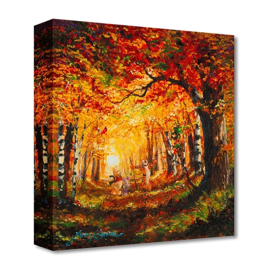 Fall Stroll by James Coleman Disney Fine Art Release Gallery Wrapped Giclee On Canvas