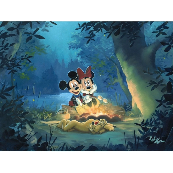 Family Camp Out by Rob Kaz  Disney Fine Art Release Hand-Embellished Giclee on Canvas