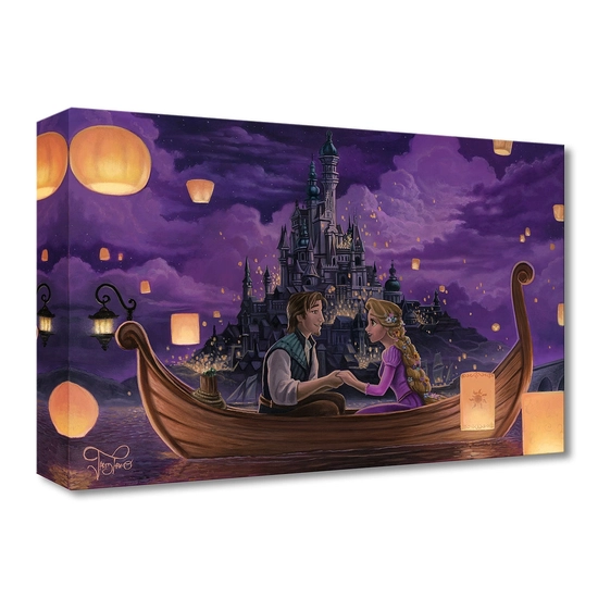 Festival of Lights From Tangled by Jared Franco Disney Fine Art Release Gallery Wrapped Giclee On Canvas