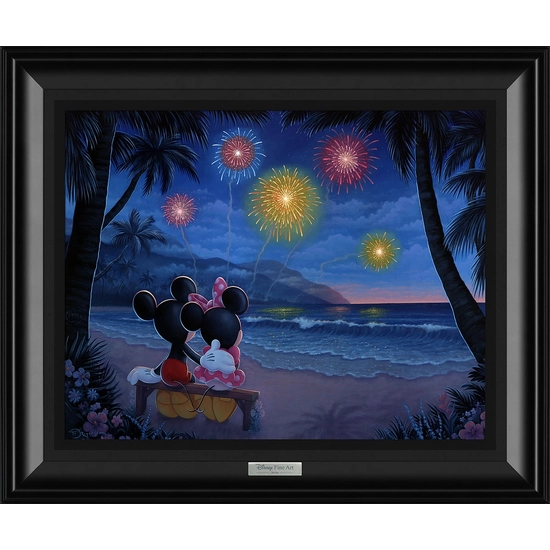 Evening Fireworks on the Beach by Tim Rogerson Disney Fine Art Release Giclee On Canvas