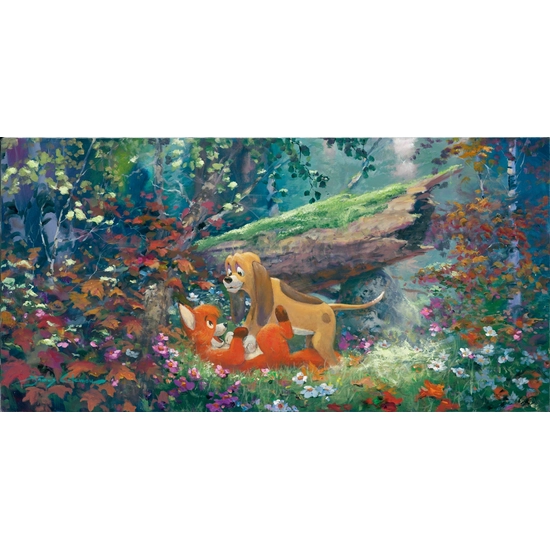 Fox And The Hound by James Coleman Disney Fine Art Release Giclee On Canvas