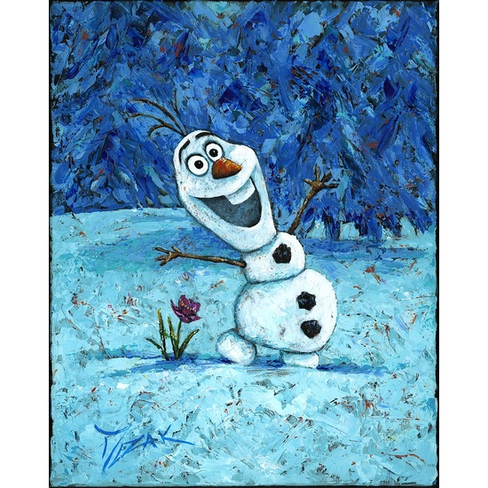 Olaf From The Movie Frozen by Trevor Mezak Disney Fine Art Release Hand-Embellished Giclee on Canvas