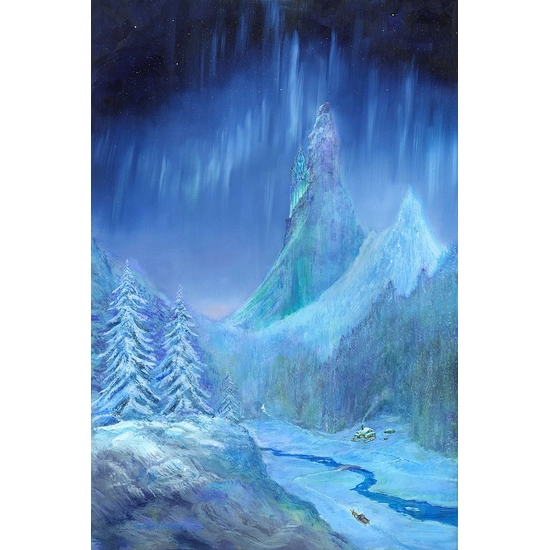 Frozen Sky From The Movie Frozen by Harrison Ellenshaw Disney Fine Art Release Hand-Embellished Giclee on Canvas