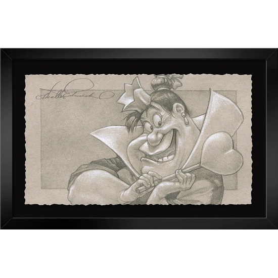 Let the Game Begin Framed From Alice In Wonderland by Heather Edwards Disney Fine Art Release Graphite Hand Deckled Giclee on Paper