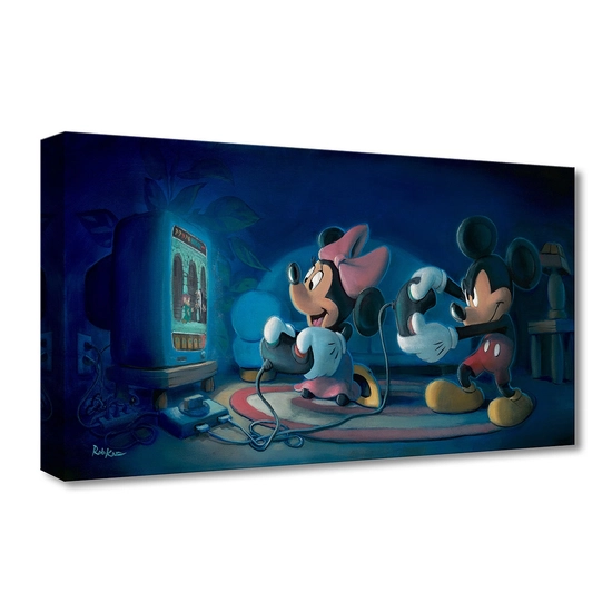 Game Night by Rob Kaz  Disney Fine Art Release Gallery Wrapped Giclee On Canvas