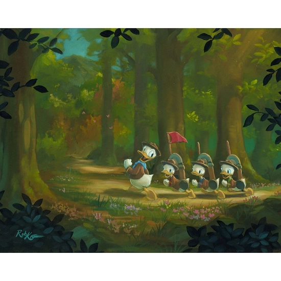 The Good Scouts by Rob Kaz  Disney Fine Art Release Hand-Embellished Giclee on Canvas